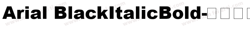 Arial BlackItalicBold字体转换